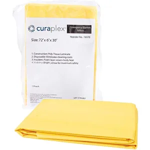 Emergency Blanket, Yellow, Case of 24