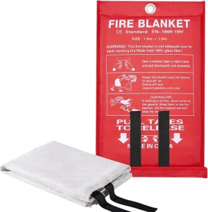 Emergency Fire Blanket, 40"x40" Flame Suppression Fiberglass Fire Blankets for Home Kitchen Camping Car Office Warehouse (1)
