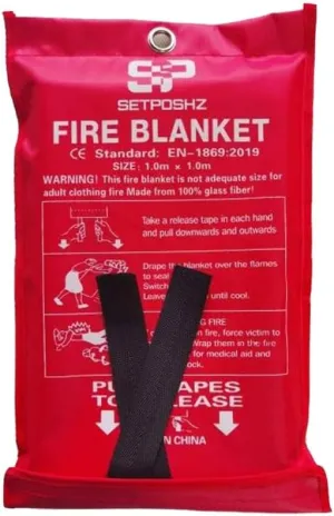 Emergency Fire Blanket Extinguisher Fire Blankets for Home 40" x 40" Fire Blanket to Smother a Kitchen. Fire Blankets are Simple to use by Pulling Down (Pack 1)