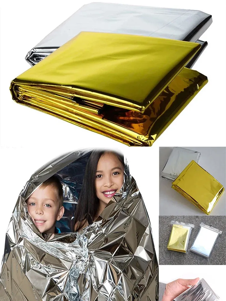 Emergency Foil Thermal Blanket - Essential Outdoor Survival and First Aid Kit