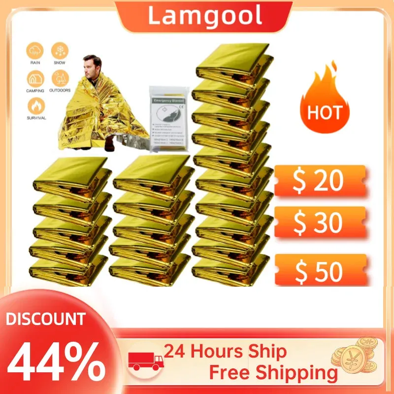 Emergency Foil Thermal Blanket - Essential Outdoor Survival and First Aid Kit