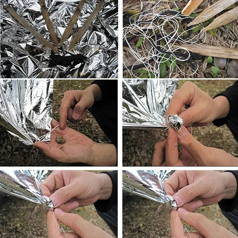Emergency Foil Thermal Blanket - Essential Outdoor Survival and First Aid Kit