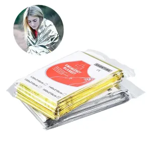 Emergency Foil Thermal Blanket - Essential Outdoor Survival Gear for Hypothermia Prevention