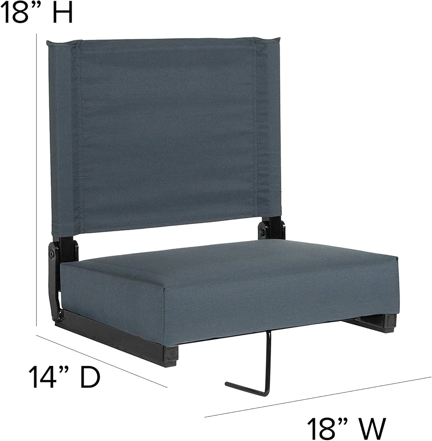 EMMA   OLIVER Lightweight Stadium Chair with Ultra-Padded Seat, 500 lb. Rated