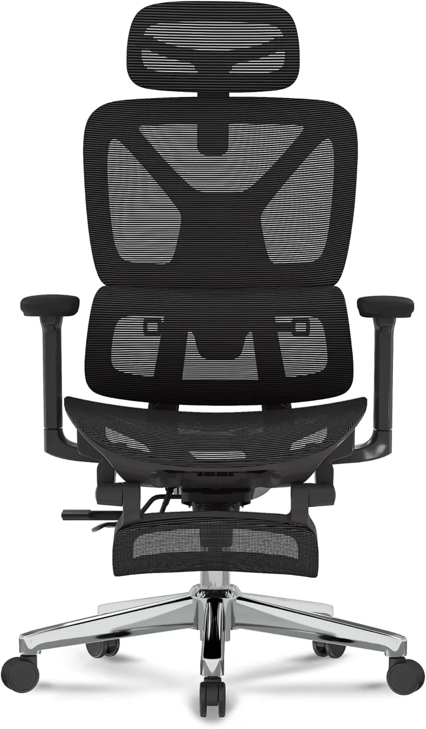 ErgoChair Ultra Big and Tall Ergonomic Office Chair, Swivel Computer Chairs Desk Chair, with 2D Dynamic Lumbar Support/Footrest/3D Headrest/Heavy Duty Metal Base, Mesh Seat Cushion, Black