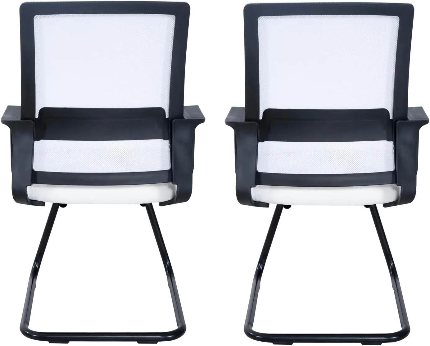 Ergonomic Office Chair | Breathable Mesh Office Guest Chair, Medical Waiting Room Chairs, Reception Chair Support - White