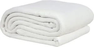 EUROTEX 100% Cotton Twin Size Blanket - Soft, Breathable, Lightweight for Summer, Spring, Fall; Diamond Weave for Bed, Couch, Sofa (White 66x90 in)