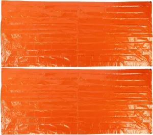 EVTSCAN 2Pcs/Set PE Aluminum Film Emergency Sleeping Bag Waterproof Thermal Sleep Bag for Camping