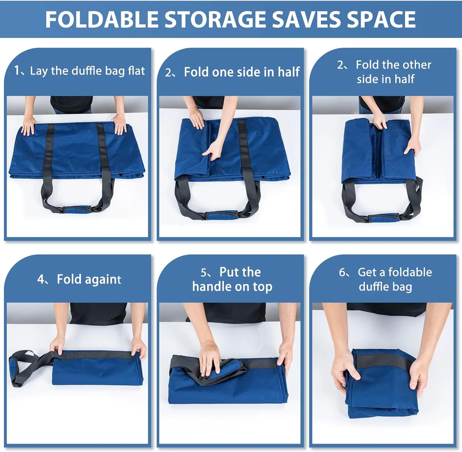 Extra Large Travel Duffle Bag, 160L Gear Bag for Men and Women, Storage Bag Ideal for Overnight Camping and Weekend Getaways, Dark Blue