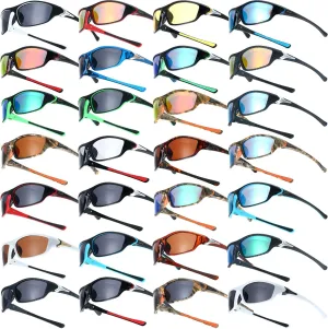 Fabbay 28 Pairs Polarized Sunglasses Bulk for Men and Women Sun Glasses with UV Protection Sport Sunglasses for Outdoor Activities for Running Fishing Biking Cycling Driving