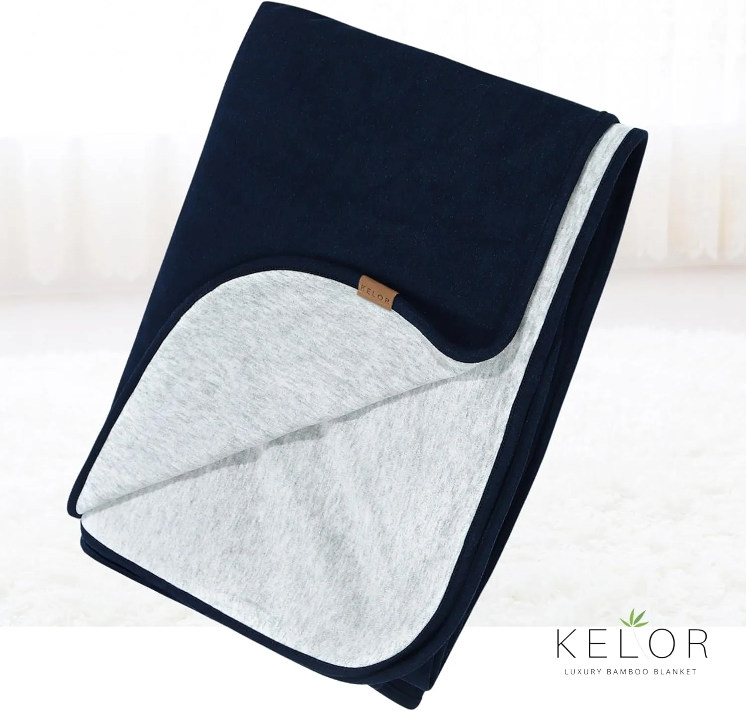 Family Size Extra Large Wool Blanket | Stretchy, Lightweight & Breathable | Heated Blanket for Camping, Travel & Airplane | Summit Blue Twist - 96" x 63"