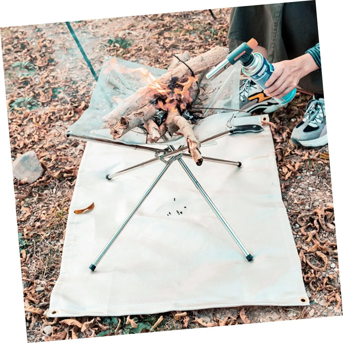 FAVOMOTO 1 Set Outdoor Fireproof Blanket Portable Fire Retardant Mat for Camping Flexible Fire Mat for Backyard Patio and Emergency Use