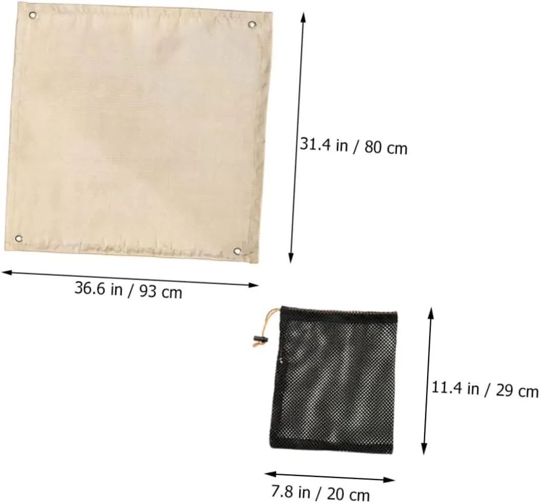 FAVOMOTO 1 Set Outdoor Fireproof Blanket Portable Fire Retardant Mat for Camping Flexible Fire Mat for Backyard Patio and Emergency Use