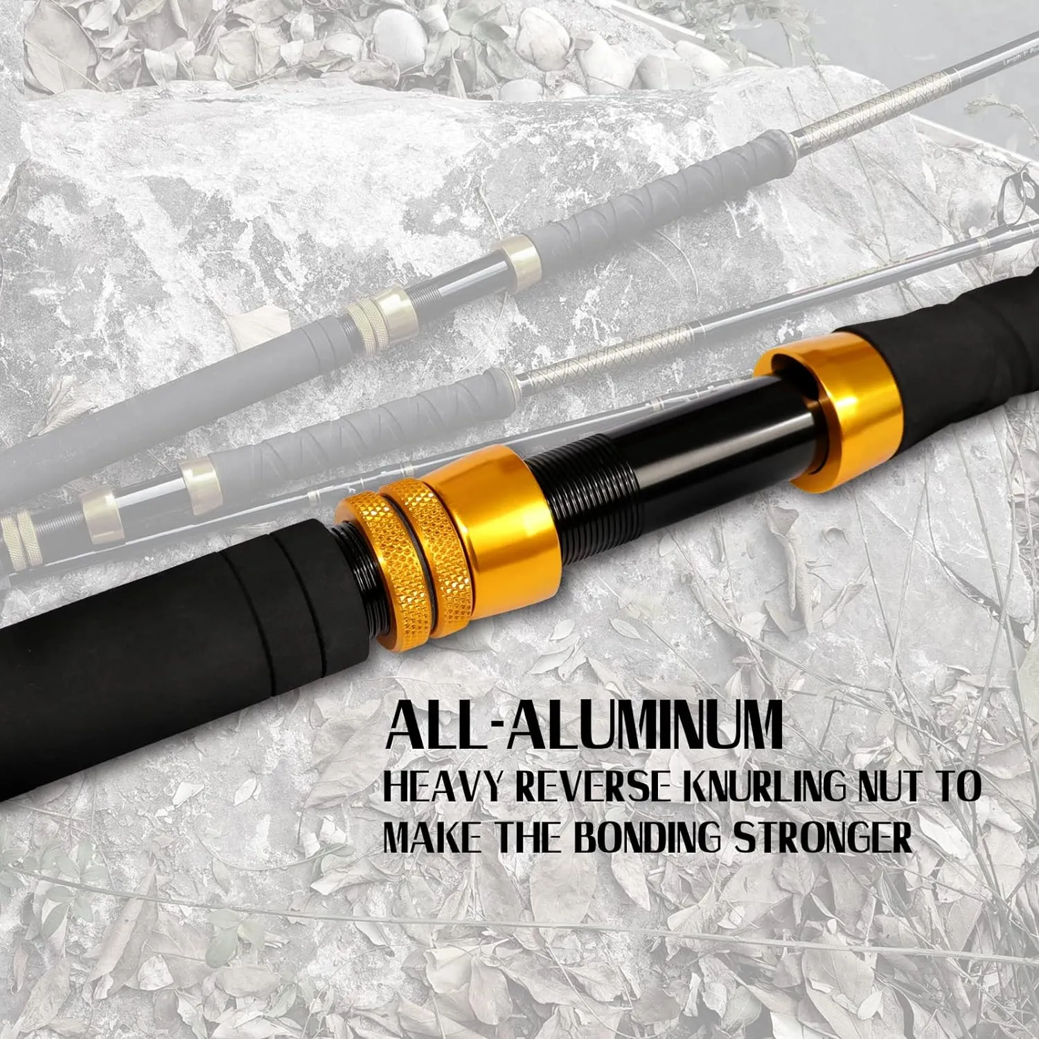 Fiblink Fishing Trolling Rod - 1/2 Piece Saltwater Offshore Rod - Heavy Duty Boat Fishing Pole (30-50lbs/50-80lbs/80-120lbs)