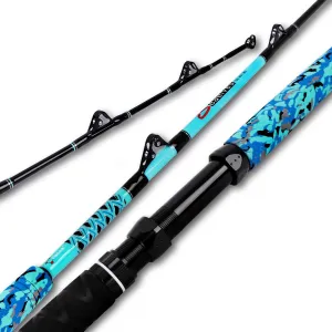 Fiblink Trolling Fishing Rod 1-Piece Saltwater Big Game Rod Offshore Conventional Boat Fishing Pole (5’6”, 6’, 7’) (6'/80-120lbs)