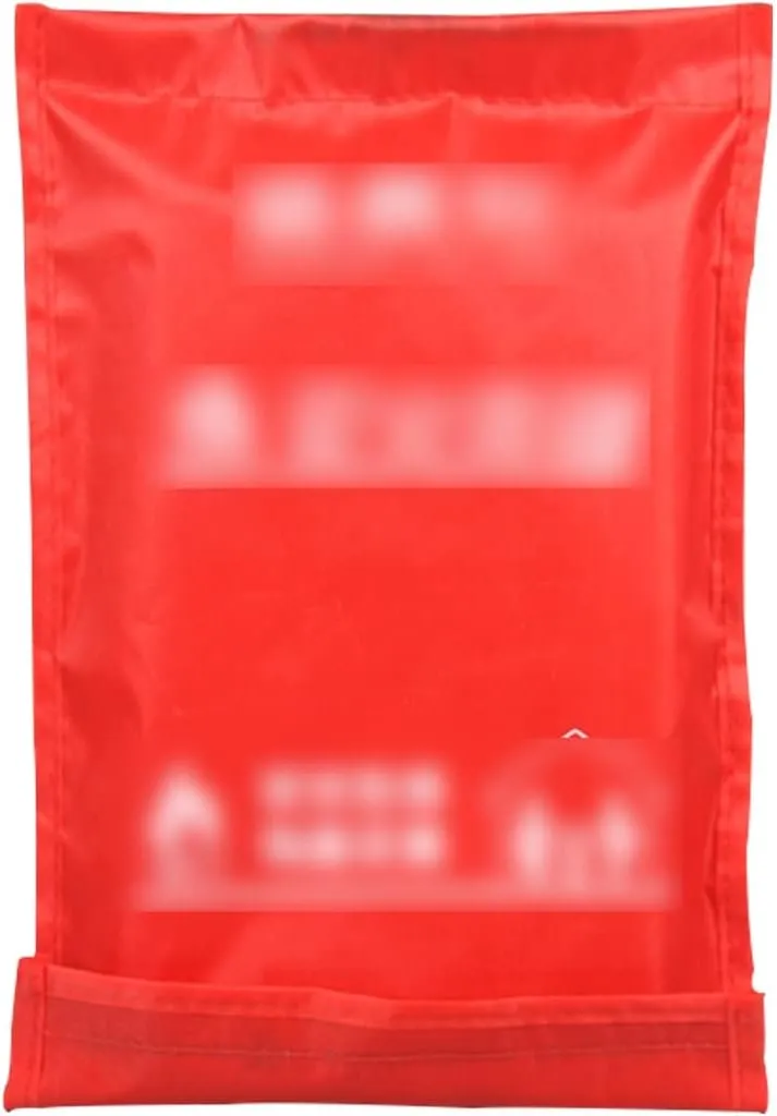 Fire Blanket Double-Sided Silicone Coating Fire Blanket, Fire Escape Self-Rescue Blanket, Simple Operation Emergency Blankets, 3 Kinds of Packaging (Color : Bagged, Size : 39 * 39inches)