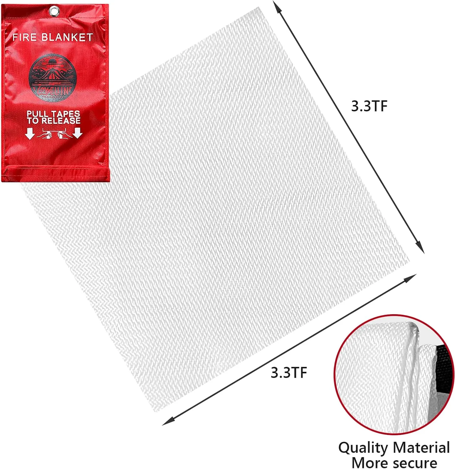 fire Blankets Emergency for Home 40" x 40" - 4 Pack, Kitchen Fire Blanket, Fire Blanket for Home, Fiberglass Fire Blanket(4)