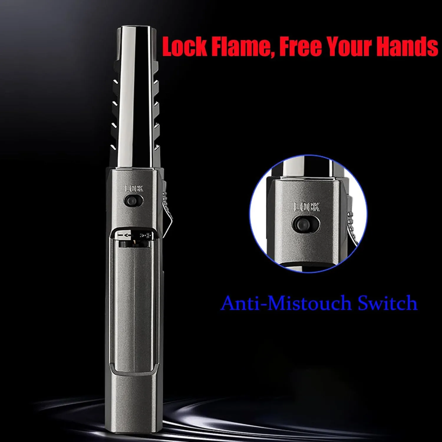 Fire Blaze Lighter, Fireblaze Electric Lighter, Powerful Adjustable Flame Dual-Arc Torch Lighter, Waterproof and Windproof (B)