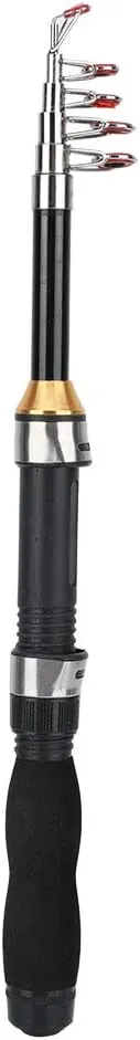 Fishing Rod, Small Sea Pole Portable Short Pole Ice Fishing Rod Mini Sea Fishing Tools Mini Portable Fishing Rod Sea Pole for Outdoor Sport Travel Freshwater Saltwater Fishing