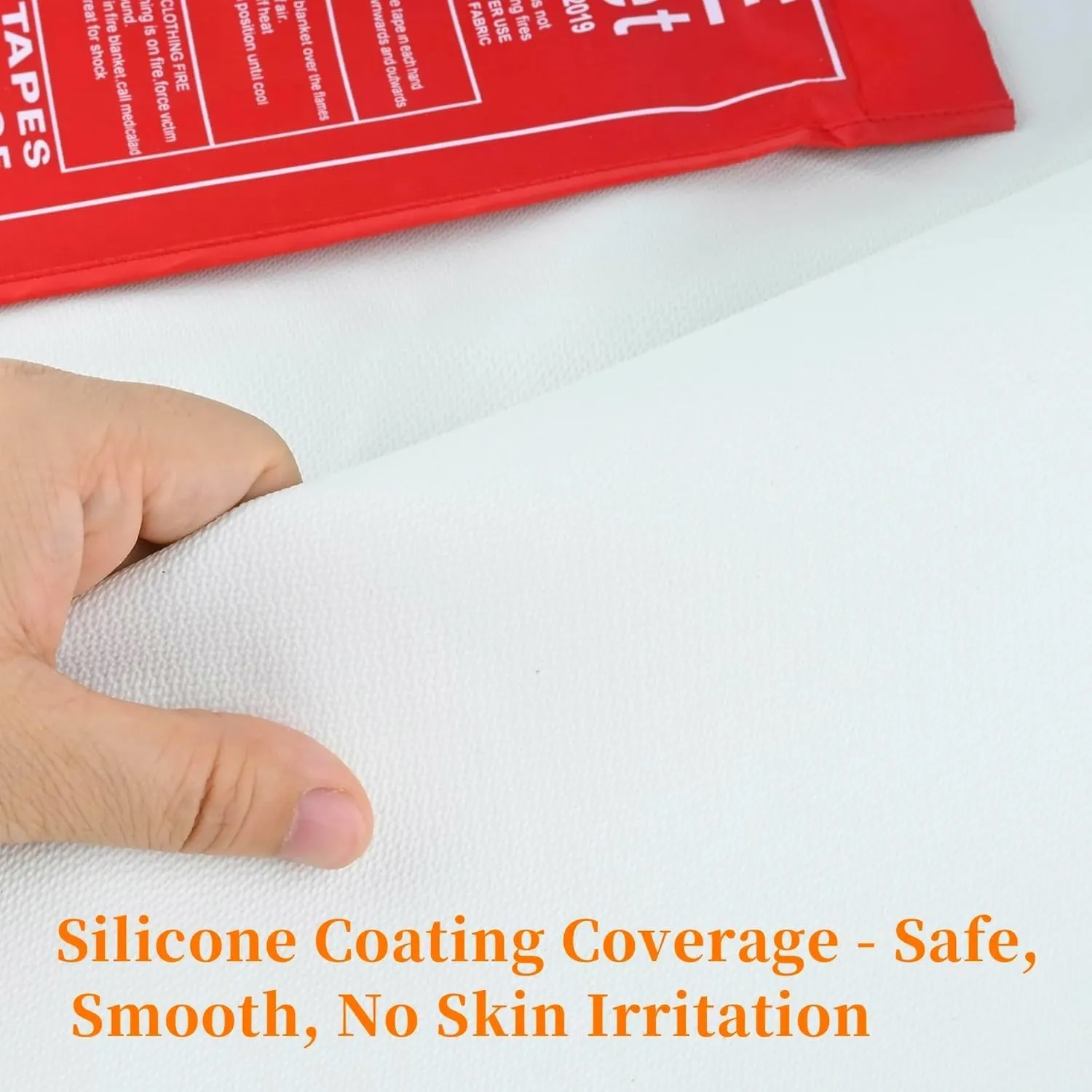 FJNATINH Silicone Fire Blanket 8Pack, Emergency Fire Safety for Home and Kitchen - 40" x 40" Thicked Flame Retardant Fireproof Blanket for Rapid Fire Suppression
