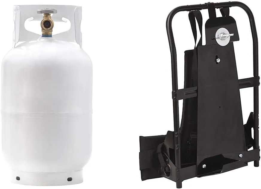Flame King 10LB Steel Propane Tank Bundle for Camping, Grilling and Weed Burning