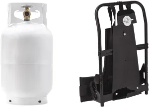 Flame King 10LB Steel Propane Tank Bundle for Camping, Grilling and Weed Burning