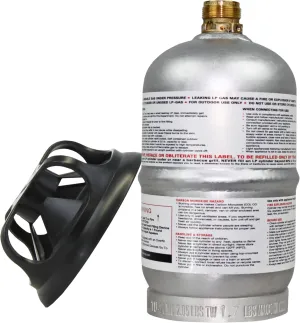 Flame King 1LB Empty Aluminum Propane Cylinder Tank - Corrosion-Resistant and Rust-Free, Great for Camping and Small Appliances