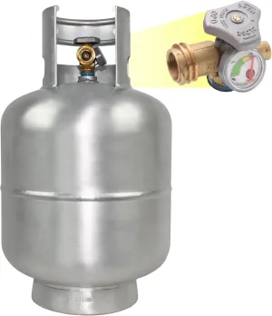Flame King 20LB Aluminum Propane Tank with Gauge & OPD Valve, Corrosion-Resistant and Rust-Free, Lightweight, Great for Marine Applications, Grills and BBQs, Camping, Fishing, & Outdoor Activities
