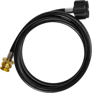 Flame King 4-Feet Propane Adapter Hose 1lb to 20lb Converter Replacement for QCC1/Type1 Tank Connects 1LB Bulk Portable Appliance to 20lb Propane Tank