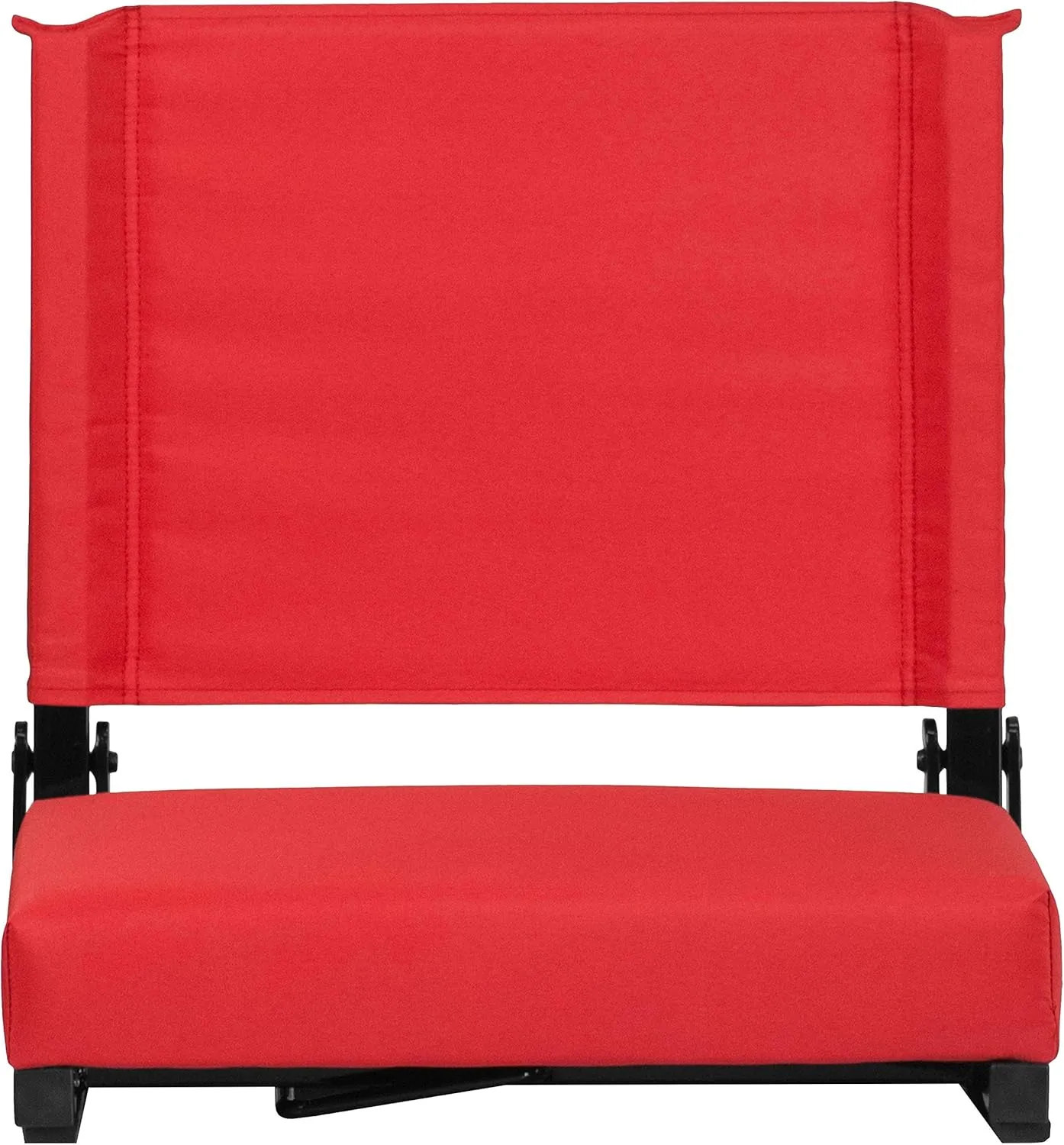 Flash Furniture Grandstand Portable Stadium Seat for Bleachers or Benches, Folding Padded Stadium Chair with Carrying Handle, 500 lb. Weight Capacity, Red