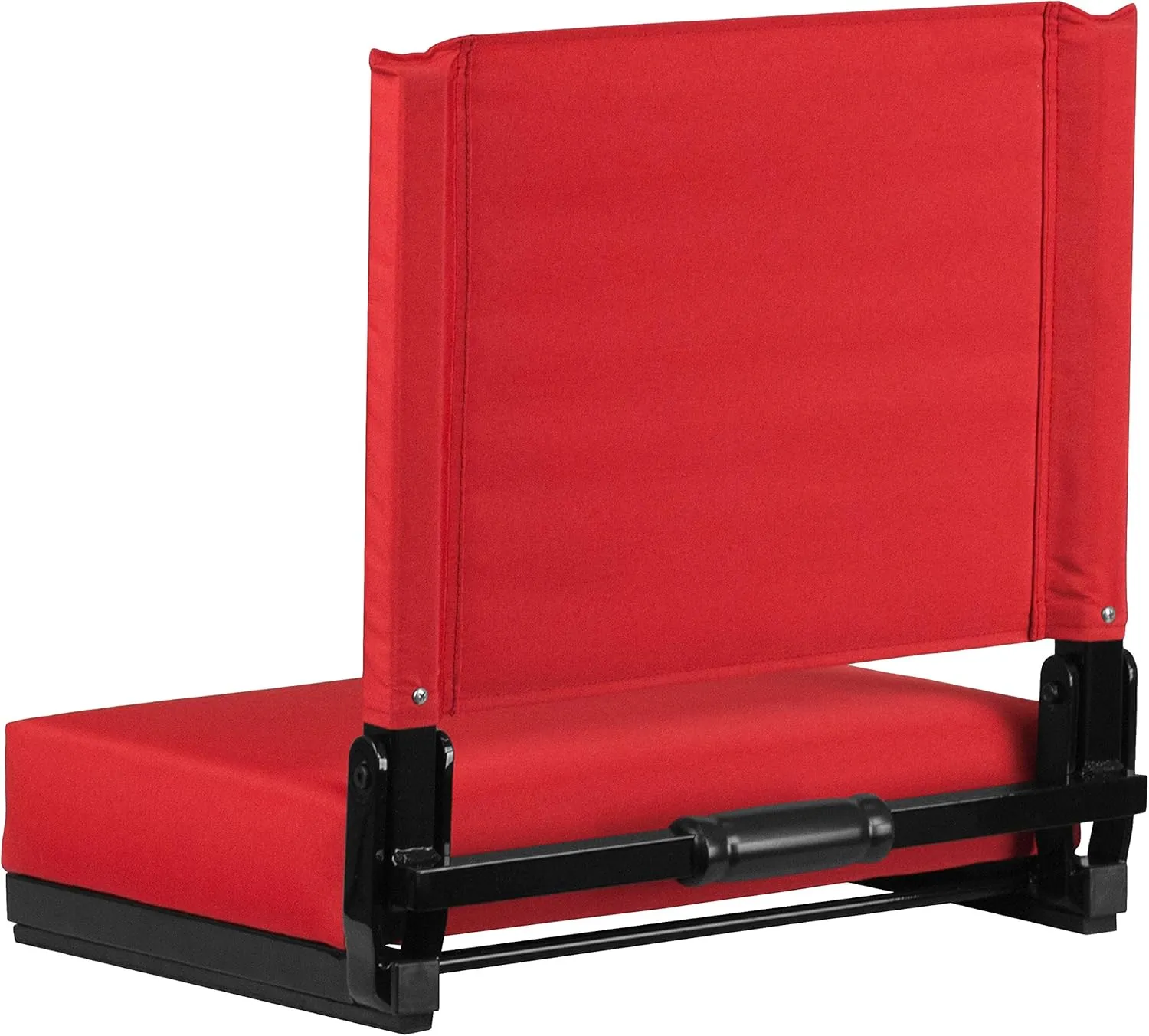 Flash Furniture Grandstand Portable Stadium Seat for Bleachers or Benches, Folding Padded Stadium Chair with Carrying Handle, 500 lb. Weight Capacity, Red