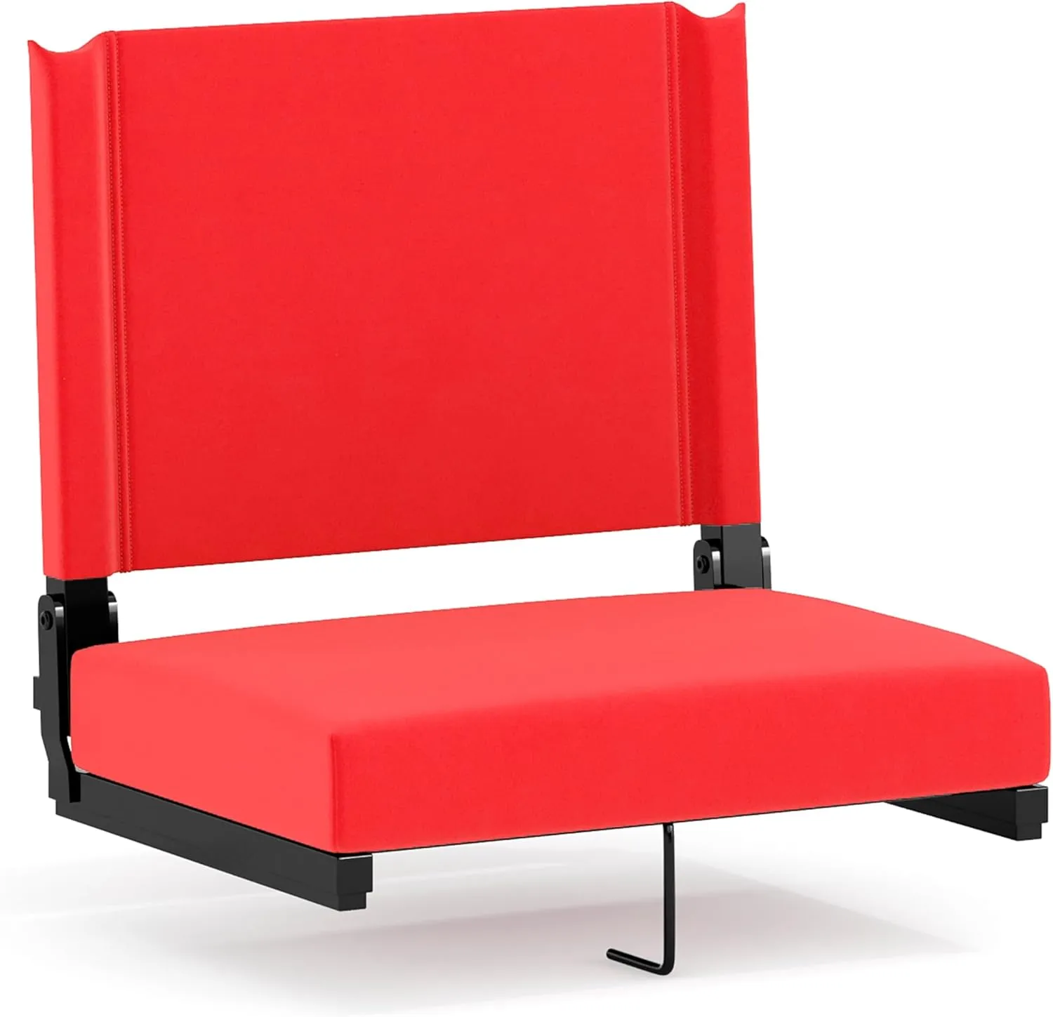 Flash Furniture Grandstand Portable Stadium Seat for Bleachers or Benches, Folding Padded Stadium Chair with Carrying Handle, 500 lb. Weight Capacity, Red