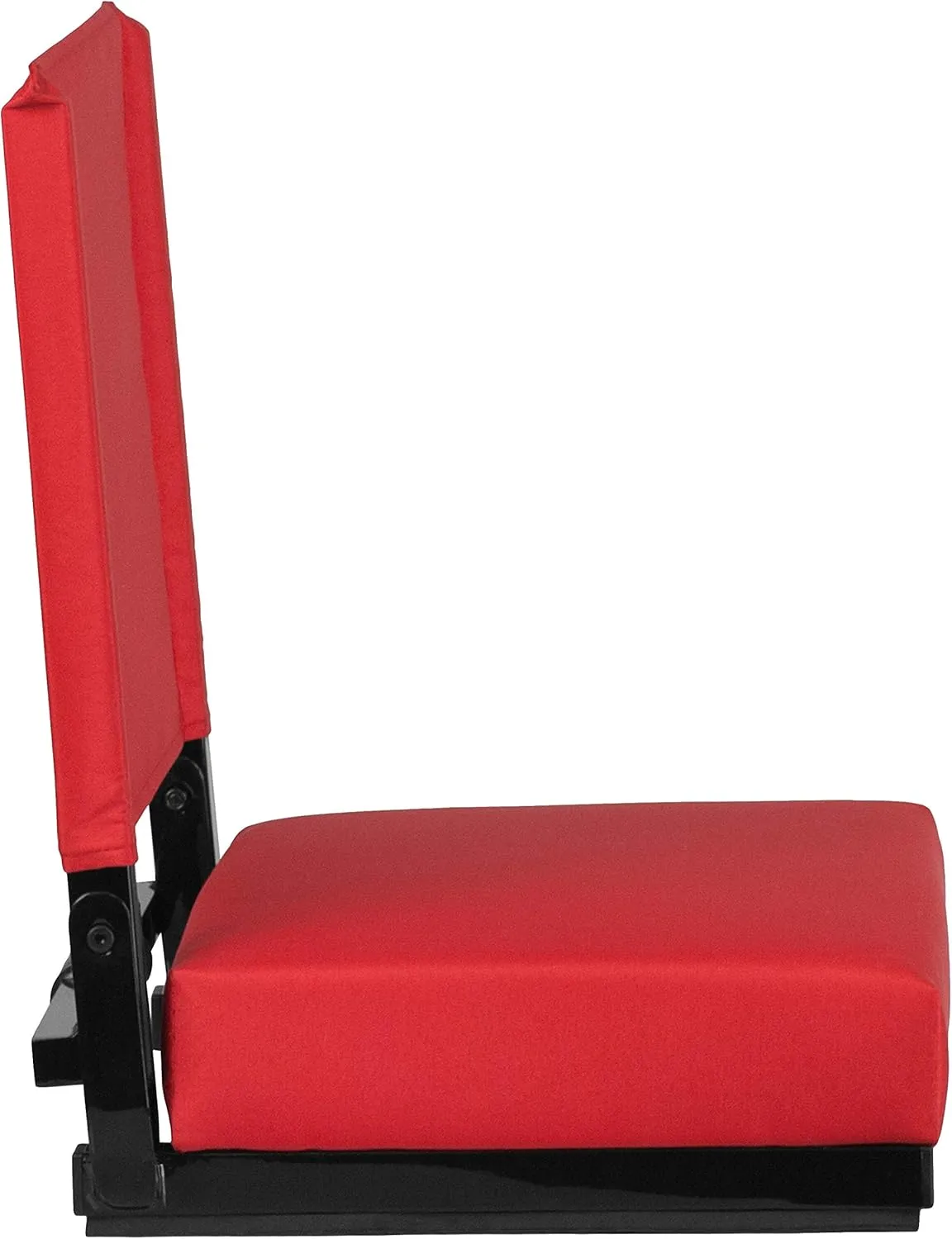 Flash Furniture Grandstand Portable Stadium Seat for Bleachers or Benches, Folding Padded Stadium Chair with Carrying Handle, 500 lb. Weight Capacity, Red