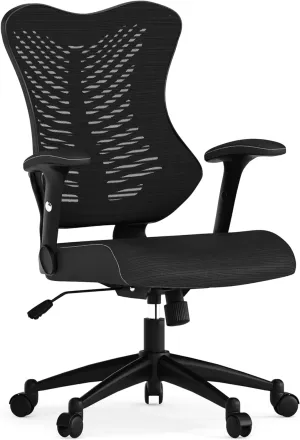 Flash Furniture Kale High Back Designer Black Mesh Executive Swivel Ergonomic Office Chair with Adjustable Arms