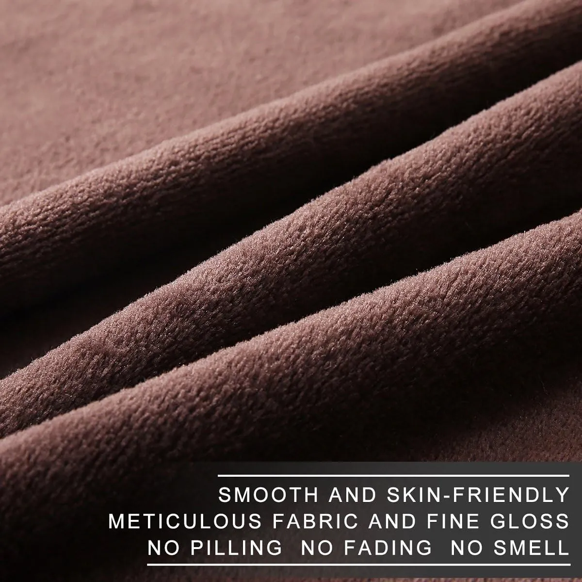 Fleece Blanket Queen Size 350GSM Lightweight Throw for The Bed Extra Soft Brush Fabric Super Warm Sofa Blanket 90" x 90"(Brown Queen)