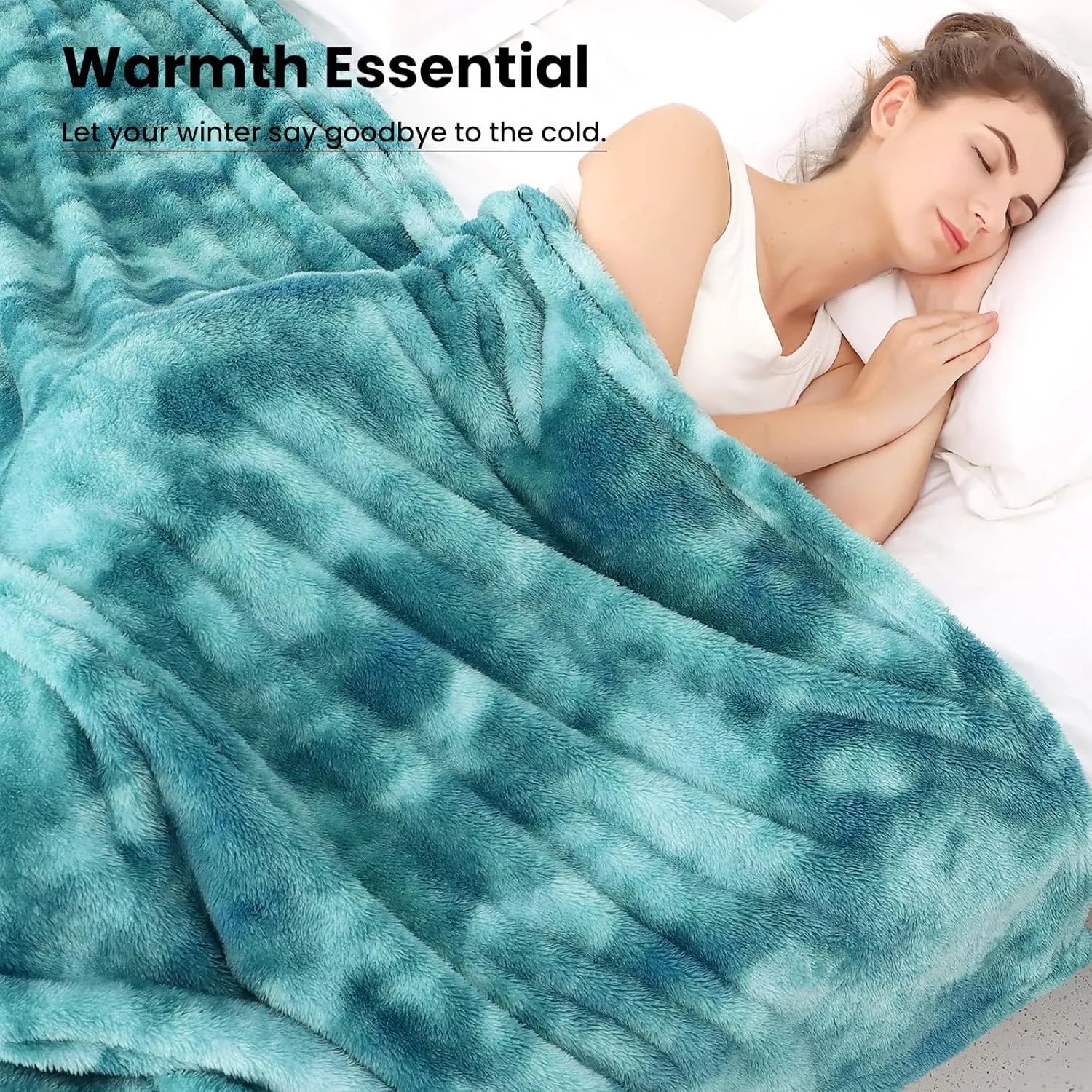 Fleece Throw Blanket Cozy Soft Lightweight Throw Blankets Warm Plush Lightblue fall blankets and throws Couch Sofa Bed Camping Travel Picnic Outdoor Blanket Bedding Kid Baby Boys Girls Adults 60x80 in