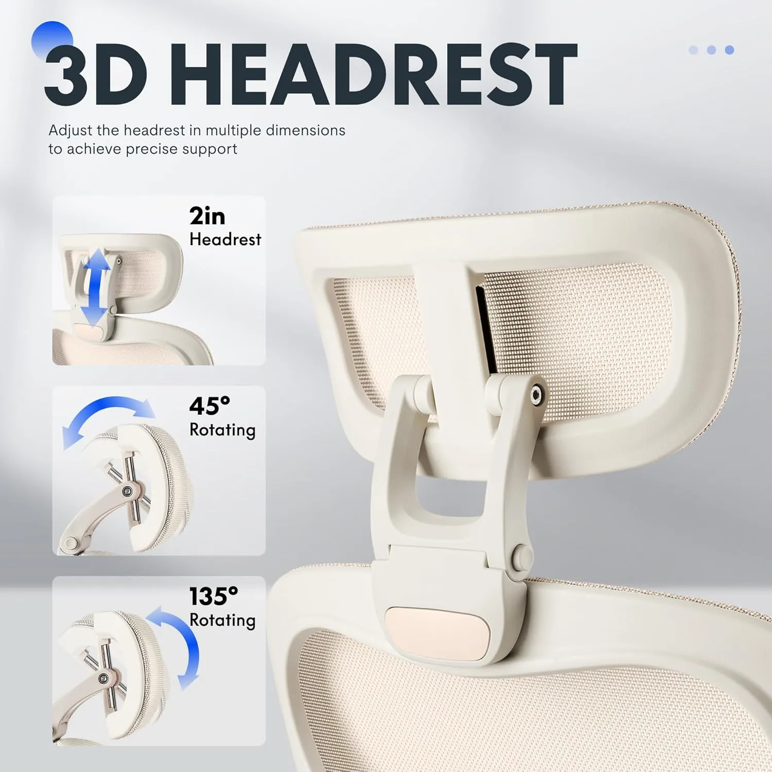 FLEXISPOT Foldex Ergonomic Office Chair, Folding Chair for Small Spaces with Lumbar Support, Flip-up Armrests, 3D Headrest, Desk Chairs with Footrest for Work,Video Game (Foam Seat, Cream)