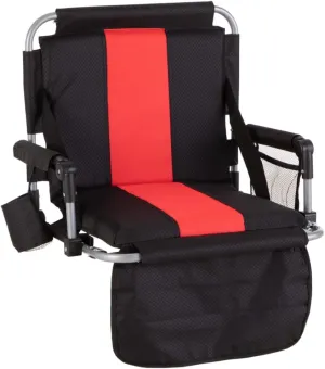 Foldable Stadium Seat Portable Folding Stadium Chairs Padded Bleacher Seat Cushion Bleacher Chair with Armrest and Cup Holder