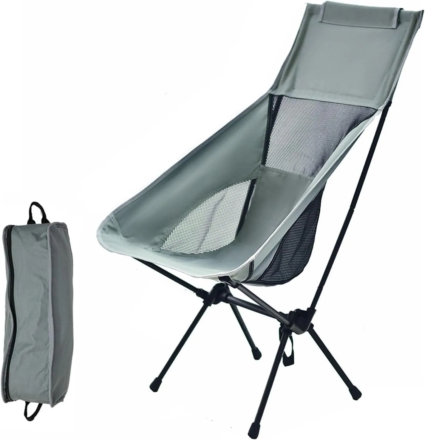 Folding Camping Chair, 600D Oxford Fabric, Steel Pipe Material, Portable, Breathable, High Back Chair for Outdoor Activities
