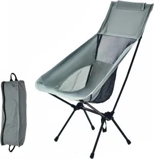 Folding Camping Chair, 600D Oxford Fabric, Steel Pipe Material, Portable, Breathable, High Back Chair for Outdoor Activities