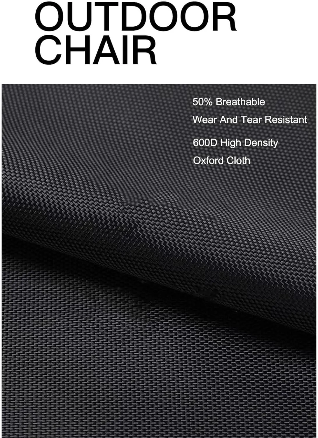 Folding Camping Chair, 600D Oxford Fabric, Steel Pipe Material, Portable, Breathable, High Back Chair for Outdoor Activities
