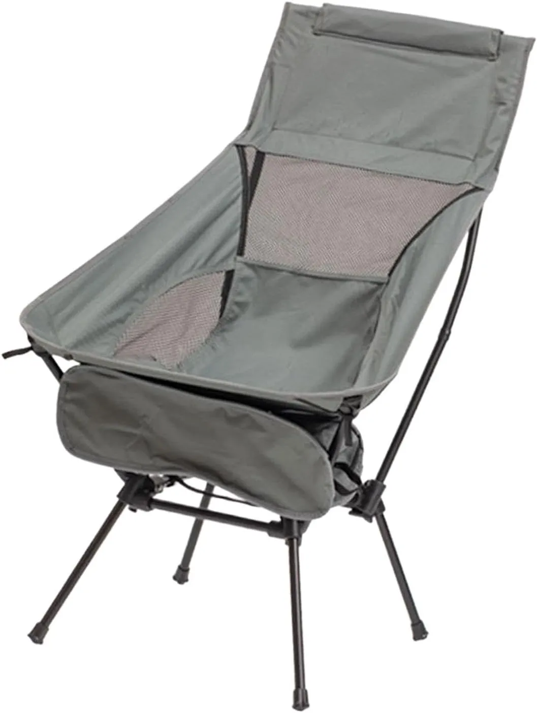Folding Camping Chair Swing Chair Mesh Back Compact Telescopic Seat Portable Moon Chair for Backpacking Fishing Cycling
