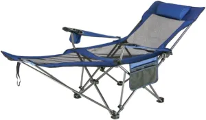 Folding Chairs Outdoor Camping Chair Folding Chair Recliner Break Relax Lounger Zero Gravity Chairs Garden Balcony Fishing Hiking Portable Camping Chair(Color:Blue)