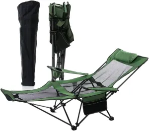 Folding Chairs Outdoor Camping Chair Folding Chair Recliner Break Relax Lounger Zero Gravity Chairs Garden Balcony Fishing Hiking Portable Camping Chair(Color:Green)