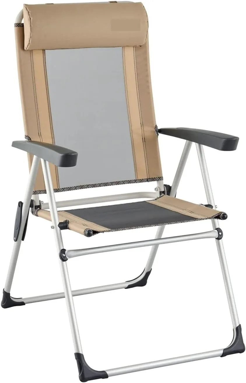 Folding Chairs Outdoor Outdoor Deck Chair Portable Armchair Fishing Camping Seat Stool with Adjustable Backrest and Breathable Mesh Backrest Hiking Lawn Beach