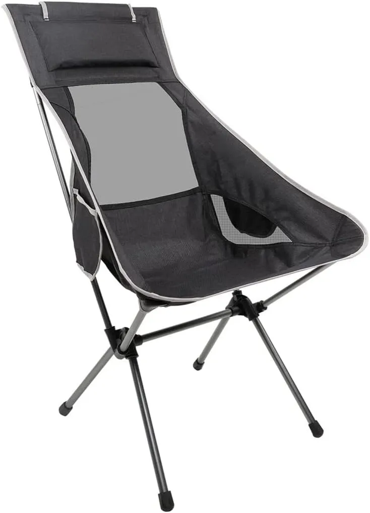 Folding Chairs Outdoor Outdoor High Back Camping Chair Portable Folding Seat with Mesh Backrest Camping Fishing Stool with Quilted Pillow Hiking Lawn Beach