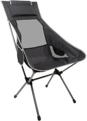 Folding Chairs Outdoor Outdoor High Back Camping Chair Portable Folding Seat with Mesh Backrest Camping Fishing Stool with Quilted Pillow Hiking Lawn Beach