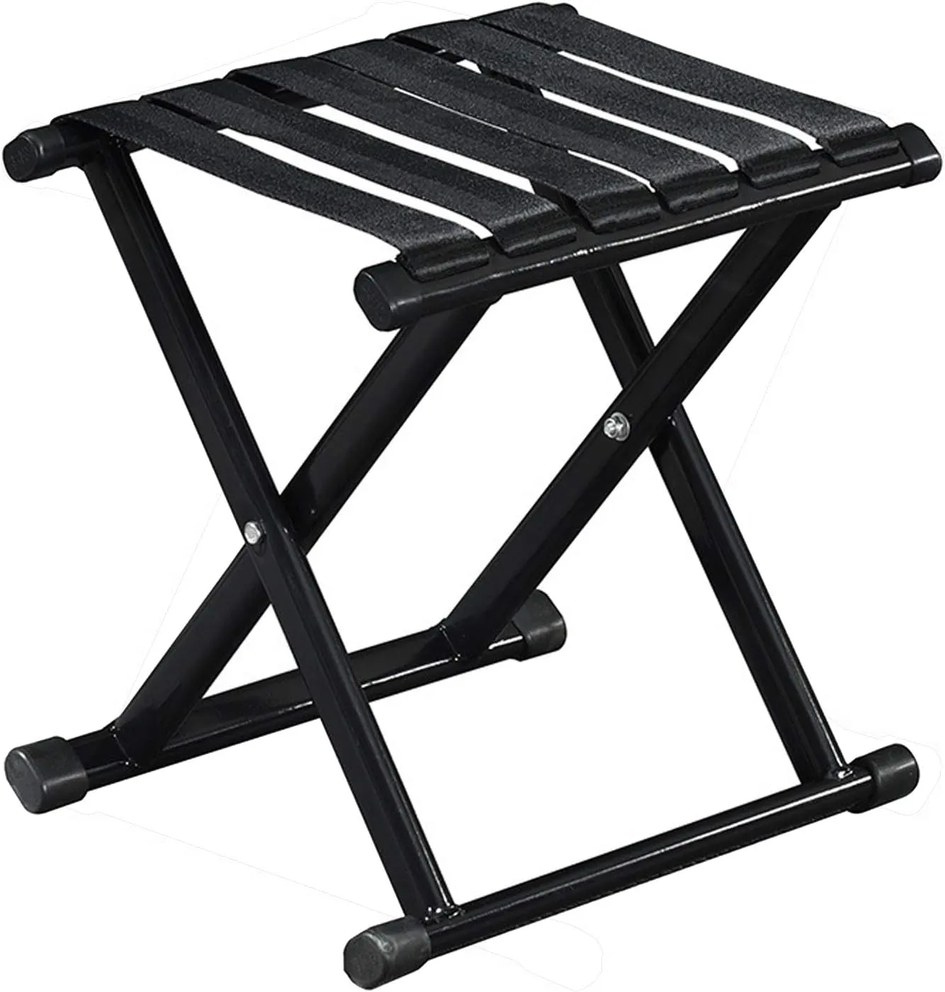 Folding Stool, Portable Camping Stool 15.7''/13.7'' Height Outdoor Portable Chair Foldable Lightweight Stool for Walking Hunting Hiking Fishing(10.6inx12.6inx12.6in, Black)