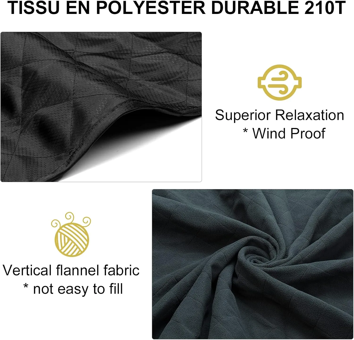 Forceatt Camping Blanket, 79" X 57" Large Outdoor Blanket, Sandproof, Waterproof for Outdoor Festivals, Beaches, Picnics, Stadium，Camping, Parks, Hiking, Travel, Family Suitable for 4 Seasons.