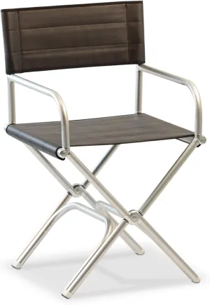 FORMA MARINE Boat Chair Black Vinyl Padded Deck Folding High-End Aluminum Furniture ASTRON A6000VBL